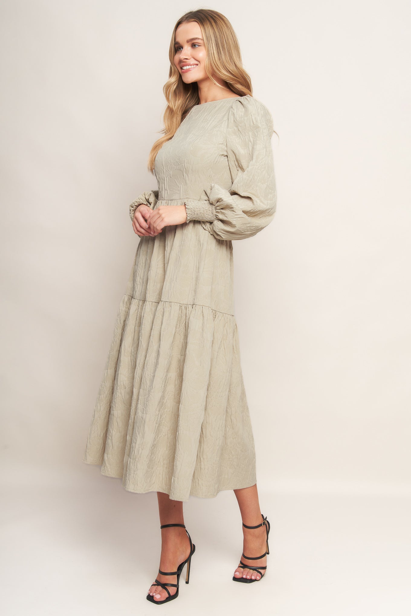 NEBULA NIGHTS WOVEN MIDI DRESS Flying Tomato